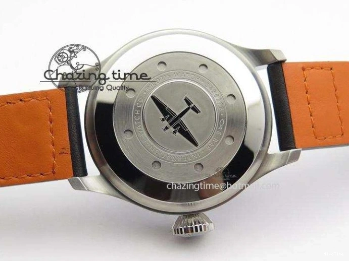 MIROTIME 0218 GoodFit Big Pilot Real PR IW500912 ZF Best Edition Black Dial On Black Leather Strap A 7287